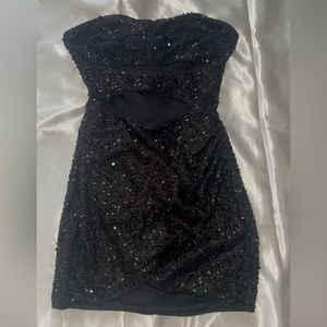 black sparkly dress